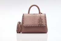 Xotique Camille handbag in Dark Rose Python