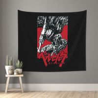 Berserk Guts Tapestry Wall Hanging Hippie Polyester Tapestries Anime Manga Fantasy Throw Rug Blanket Wall Decor Yoga Mate ！