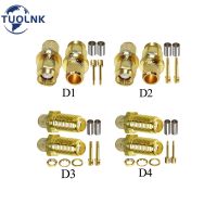 {RIRA ห้างสรรพสินค้า} SMA ตัวเชื่อมต่อ RF แบบจีบชุบทอง RF ขั้วตรงสำหรับ RG6 RG5 5D-FB สายโคแอกเชียล LMR300