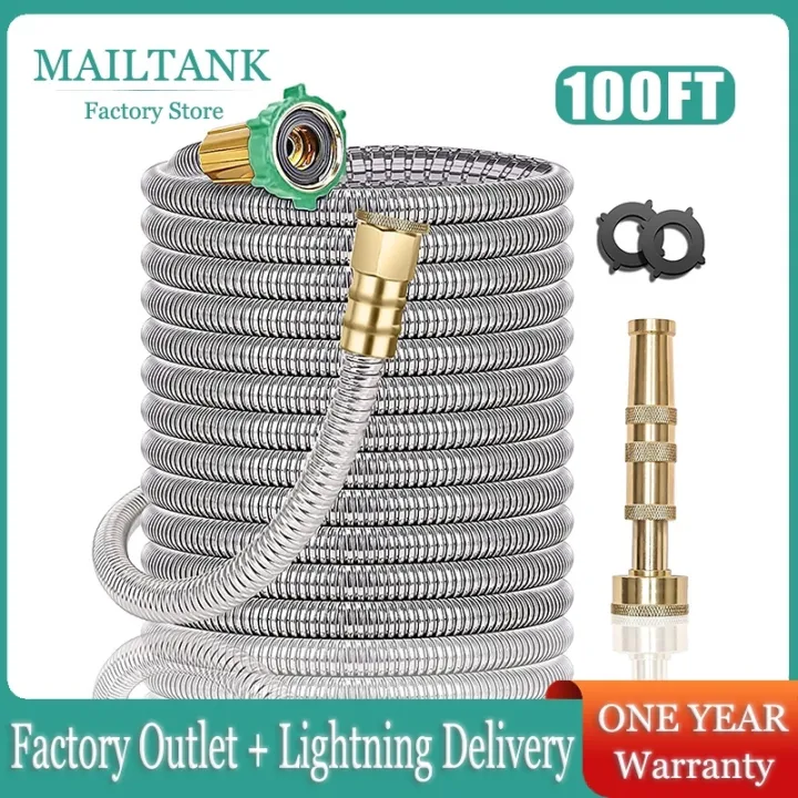 NEW MIGHTY HOSE Strongest Stainless Steel Garden Hose (25ft)25/50/75