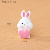 Knights House กระต่ายเรซินสุดสร้างสรรค์น่ารักของตกแต่งบ้านรูปปั้นขนาดเล็กกระต่ายขนาดเล็กอุปกรณ์ตกแต่งบ้าน