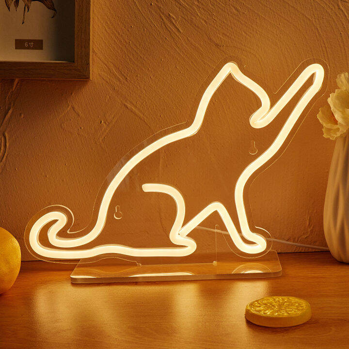 Cat Neon Sign Neon Signs for Wall and Table Decor Cat Light Up Signs ...