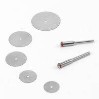 【CW】 Diameter 16 18 22 25 32mm 5 Stainless Steel Slice Metal Cutting Discs with 1 Mandrel for Dremel Rotary Tools