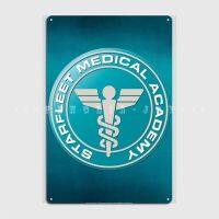 Starfleet Medical Academy โปสเตอร์ดีบุกป้ายโลหะติดบ้านถ้ำผับภาพพิมพ์ลายติดผนัง