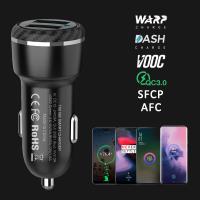 For OnePlus 8 Pro Warp Car Charger Type-C Cable For One Plus 8 7T 6T 5T 1+5 1+3T Dash QC3.0 2.0 SFCP AFC VOOC Fast Charger Car Chargers