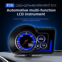 WYING F15 HUD โปรเจคเตอร์เตือนความเร็ว OBD กระจกบังลมสำหรับตกแต่งอิเล็กทรอนิกส์ในรถยนต์ทุกประเภท