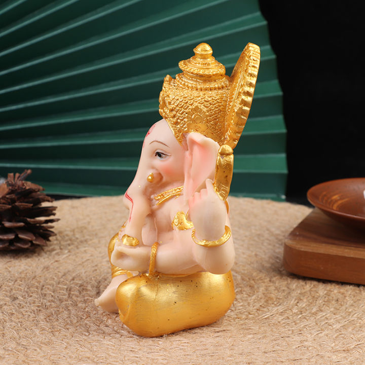 uni-sun-gold-lord-พิฆเนศพระพุทธเจ้ารูปปั้นพระเจ้าช้างประติมากรรมพระพิฆเนศ-figurines