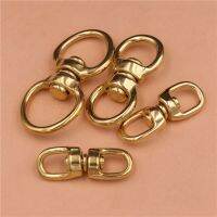 ﹉✎✺ 1piece Solid Brass Swivel Eye Rotating Connector 8 -shape for Keychain Wallet Round Circle Key Ring Metal Buckle 4 Size