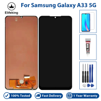 6.4 "100% ทดสอบแล้วจอ LCD สำหรับ Samsung Galaxy A33 5G ชิ้นส่วนจอสัมผัสแอลซีดีของเครื่องแปลงดิจิทัล A336 A336B เปลี่ยน A336E ไม่มีพิกเซลที่ตายที่มีเครื่องมือฟรี + กระจกเทมเปอร์