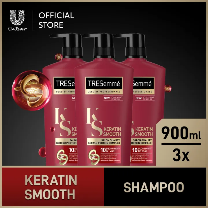 Tresemmé Keratin Smooth Anti Frizz And Hair Straightener Shampoo For Dry And Frizzy Hair With 3444