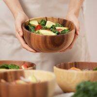 （The bowl of orange）Set Sendok ชามไม้ธรรมชาติสำหรับเด็ก,ข้าวก๋วยเตี๋ยวซุปข้าวต้มสลัดผลไม้สุดสร้างสรรค์สำหรับเด็กเครื่องใช้ไม้บนโต๊ะอาหาร2ชิ้น