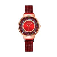 【July】 wish hot-selling explosive womens watch temperament fashion ball simple scale ladies iron-absorbing stone magnet quartz