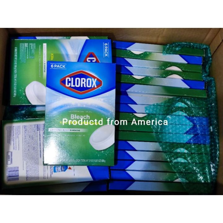 พร้อมส่ง-clorox-bleach-1-ก้อน-ก้อนทำความสะอาดชักโครก-ดับกลิ่นและฆ่าเชื้อแบคทีเรีย-99-9