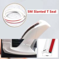 【CW】5M Universal Car T-Type Sealing Strip Edge Trim Bumper Lip Side Skirt Rubber Sealants White Accessories For BMW Golf Passat