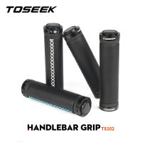 TOSEEK ไฟเบอร์หนังเมืองจักรยานเสือภูเขาสกูตเตอร์ MTB จักรยาน H Andlebar ปกจับจับบาร์ End ลื่นอลูมิเนียมล็อค1คู่