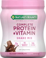 โปรตีน Natures Bounty Optimal Solutions Complete Protein &amp; Vitamin Shake Mix Decadent  453 กรัม