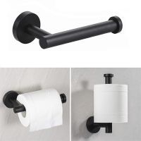 Bathroom Toilet Paper Holder Kitchen Wall Mounted Toilet Roll Towel Shelf Black Stainless Steel Waterproof Bathroom Accessories Toilet Roll Holders