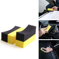 hot【DT】✶  1/2Pcs Car Tyre Cleaning Sponge Dressing Waxing Polishing U-Shaped Design