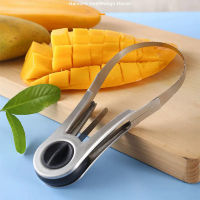 Separador De Pelado De Mango De Acero Inoxidable,คู่มือ Pelador De Mango Dorado,Cortador De Cubos De Fruta,Utensilios De Cocina De Excavación De Pawpaw, 1 Unidad