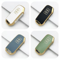 042023 Exit7 Buttons TPU Car Remote Key Case Cover Shell For Kia Sorento MQ4 2020 2021 Gold Edge Key Shell High. Quality Keychain Keyrings