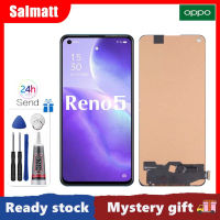 Salmatt หน้าจอ TFT สำหรับ Oppo Reno 5 4G/Reno 5G/Reno 5K/Reno 5Z/Reno 5F/Reno 5 Lite หน้าจอดิจิตอลจอแสดงผลหน้าจอสัมผัสหน้าจอ LCD สำหรับ Oppo Reno 5G 5G 5G 5K 5Z 5F จอแสดงผล TFT 5 Lite