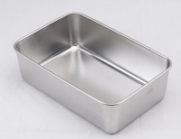 0.8mm Stainless Steel Rectangular square Plate pan deep tray Grilled Fish pan BBQ Food Container plate set Storage serving dishe