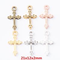 【hot】◙▦℗  50 pcs cross Pendant fit charm Fashion necklace Jewelry accessories 7171