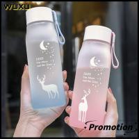 WUXU 560ml พกพาสะดวก ฟิตเนส เดินทาง รั่วซึม กีฬากลางแจ้ง ถ้วยดื่ม ยิมแคมป์ปิ้ง ขวดน้ำพลาสติก