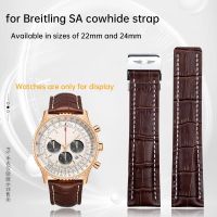 2023 new❁ Gelang kulit untuk Breitling SA Avenger penantang Superocean Aviation Timing Yellow Wolf Folding Buckle Watchchain22/24mm