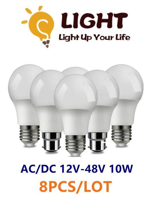 {Super bright bulb} 8pcs/lot DC/AC 12V 24V 36V 48V LED Bulb E27 B22