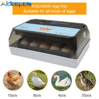 Aideepen Egg Incubator 12ไข่อัตโนมัติ Incubator สำหรับฟักไข่สัตว์ปีก LED ความชื้นจอแสดงผลอุณหภูมิควบคุมไข่อัตโนมัติ Brooder สำหรับไก่เป็ด Goose Birds