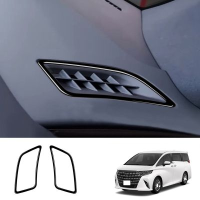 Car Front Dashboard Air Condition Vent Outlet Cover Trim For Toyota Alphard 40 Series 2023+ RHD Carbon Fiber