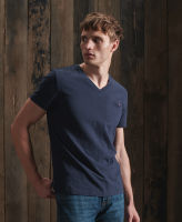 SUPERDRY ORANGE LABEL CLASSIC VEE T-SHIRT - เสื้อยืด สำหรับผู้ชาย สี Rich Navy