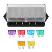 6 WAY FUSE HOLDER BOX CAR VEHICLE CIRCUIT BLADE FUSE BOX BLOCK + FREE FUSE US