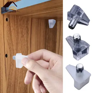Furniture Cabinet Straight Shelf Supports Pegs Pins 6mm x 20mm 10 Pcs 