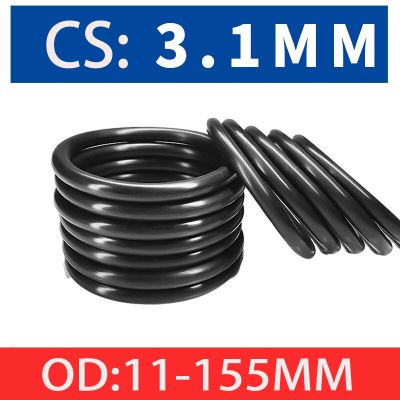 100-10pcsBlack O Ring Gasket CS3.1mm OD10 ~ 220mm NBR Automobile Nitrile Rubber Round O Type Corrosion Oil Resist Sealing Washer Gas Stove Parts Acces