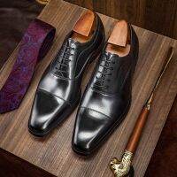 Hanmce High Quality Luxury Oxford Shoes 3 color Leather Men Business Wedding Party Shoes 2022 Hot