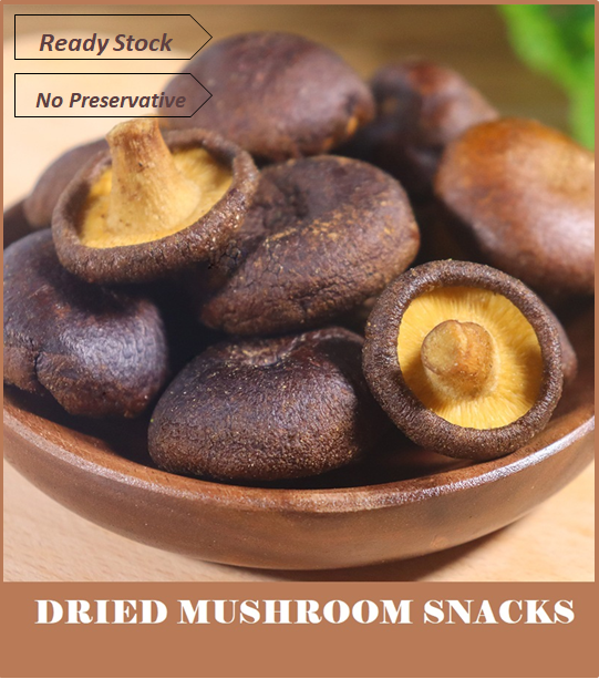 30g 50g Paling Murah Shiitake Mushroom Chips Dried Mushroom Snack Kerepek Cendawan