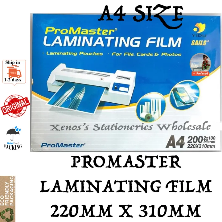 YIDU PROMASTER A4 LAMINATING FILM /PROMASTER LAMINATE FILM (100 MICRON