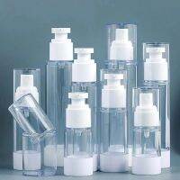 【hot】 1Pc 15-100ml Serum Bottles Refillable AS Plastic Sub-Bottling Facial Airless Bottle