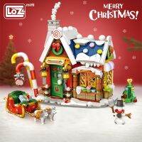 LOZ Mini Building Blocksใหม่Christmas Houseอนุภาคขนาดเล็กสร้างบล็อกของขวัญคริสต์มาสสำหรับผู้สูงอายุปริศนาของเล่น