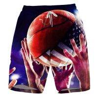 New Style Fluoresc Drawstr 3D Printed Pattern Casual Man Shorts