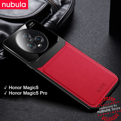 NUBULA For Honor Magic5 | Magic5 Pro เคสแข็งหนังเม็ดเล็กๆฝาหลังโทรศัพท์ลูกแก้วเคสป้องกันการกระแทก Magic5สำหรับ Huawei Honor Magic 5 Pro