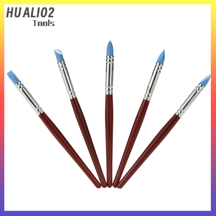 อุปกรณ์เครื่องปั้นดินเผายางซิลิโคน5x-huali02แกะสลัก-fimo-ดินพอลิเมอร์สร้างแบบจำลองไสดินเหนียว