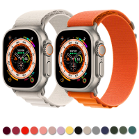 สายนาฬิกาอัลไพน์สำหรับสายคาด Apple Watch 49มม. 44มม. 40มม. 45มม. 41มม. 42มม. 38มม. 49 44 45มม. สร้อยข้อมือซีรีย์อัลตร้า8 7 6 5 4 3 2 1 Se 8