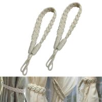 2Pcs Cotton Woven Twist Knotted Curtain Strap Buckle Holder Drape Tieback Rope Home accessories Curtain accessories