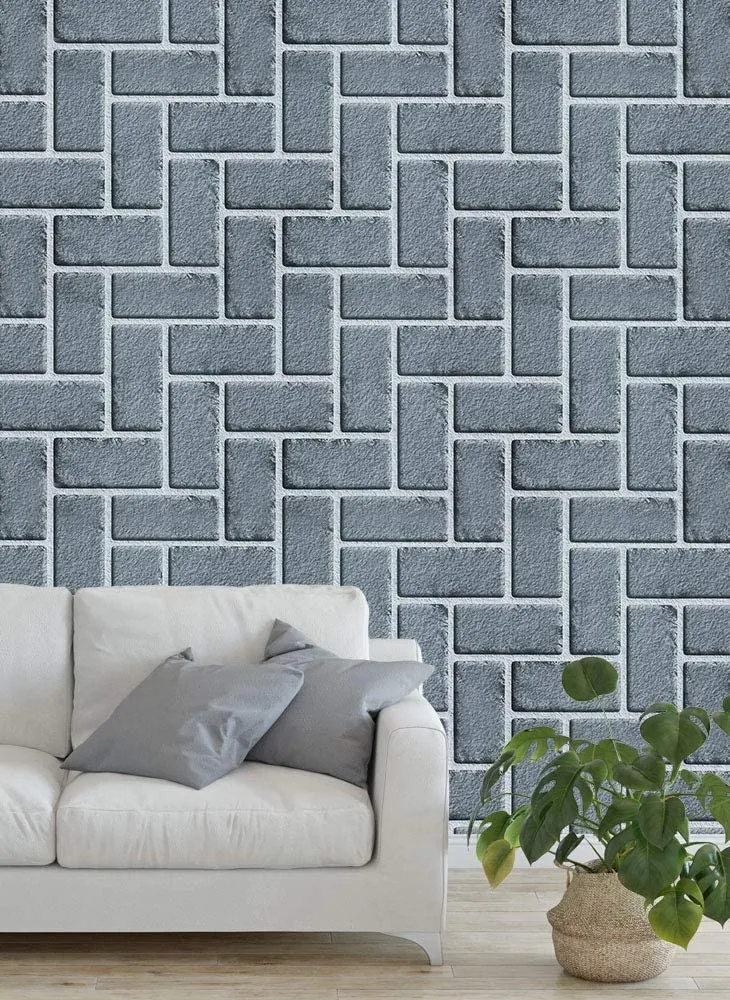 🤗 45cmx3m Self-Adhesive Wallpaper Wallpaper Sticker Grey Faux Brick  Textured Wallpaper Brick Contact Paper Removable Waterproof Vinyl Wall  Covering Easy to Install | Lazada Singapore