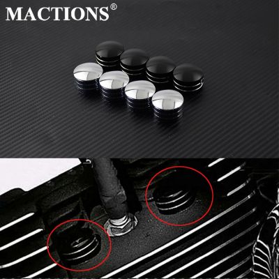 Motorcycle Spark Plug Head Bolt Cap Cover Plug 4Pcs Black/Chrome For Harley Sportster XL883 XL1200 48 Touring Street Glide 99-17