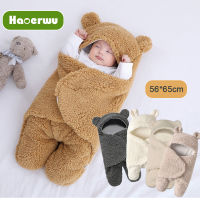 HAOERWU ผ้าห่มเด็กทารก Super Soft Plush Swaddle ผ้าห่ม Creative Baby Anti-Kick ผ้าห่มผ้าห่ม56*65ซม.