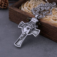 316L Jesus Necklace Mens Classic Creative Exorcist Cross Pendant Virgin Mary Christian R Jewelry Religious Believer Gift2023